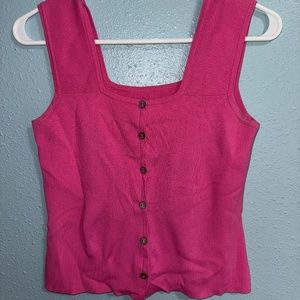 Pink Button Up Tank